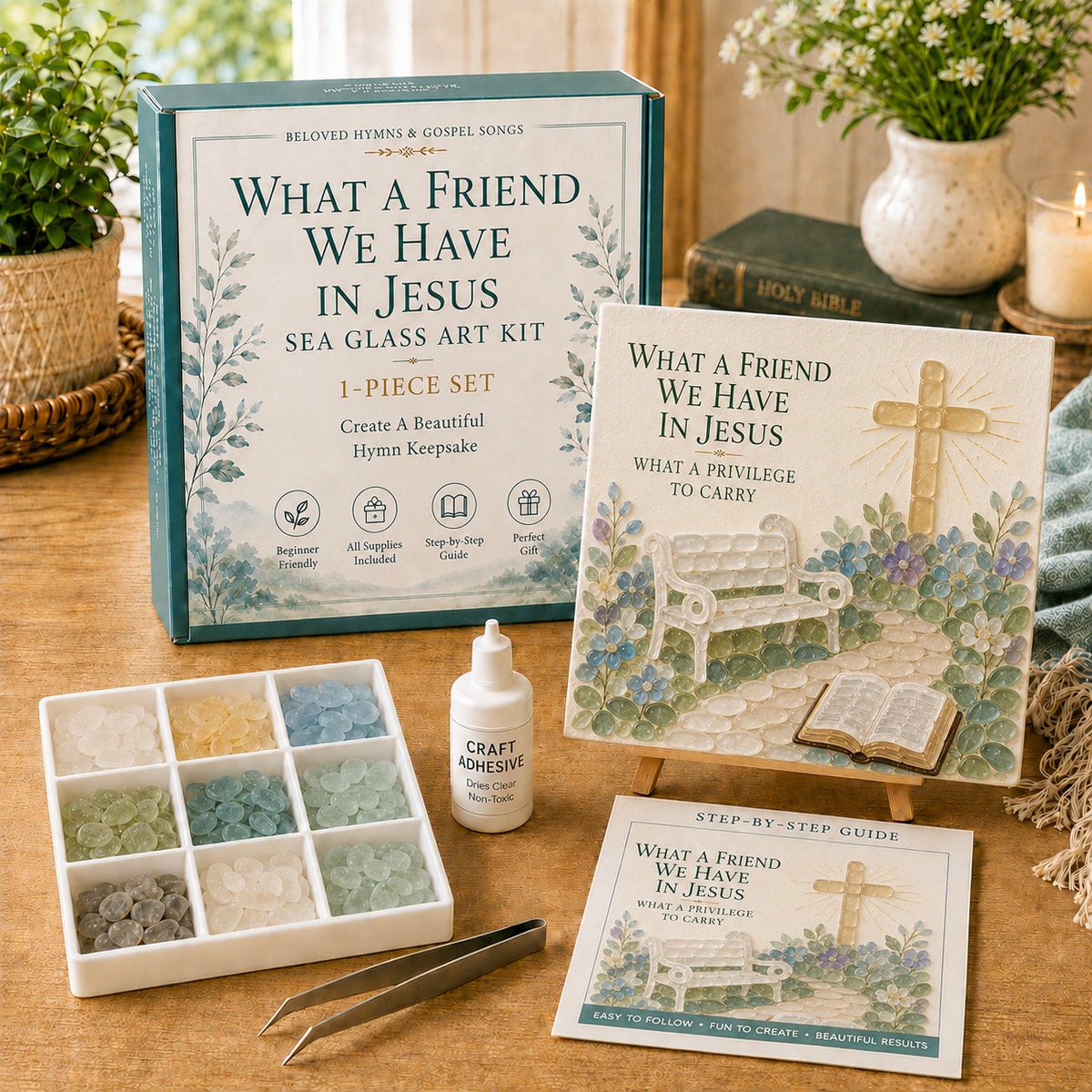 ๐ต Beloved Hymns & Gospel Songs Sea Glass Art Kit