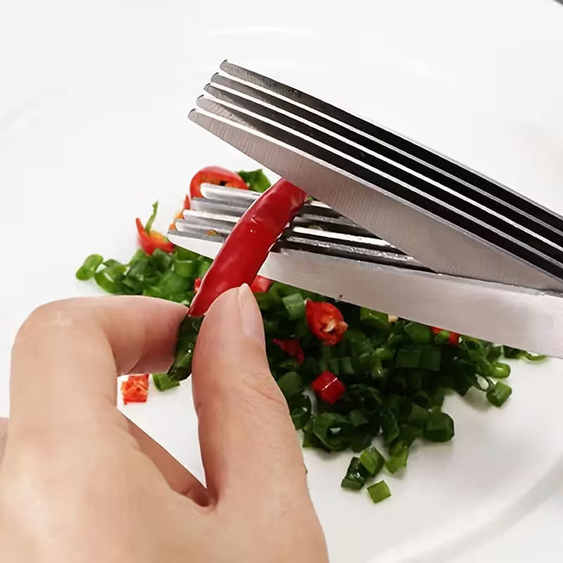 5-Blade Stainless Steel Herb & Kitchen Scissors🔥BUY 1 GET 1 FREE🎁