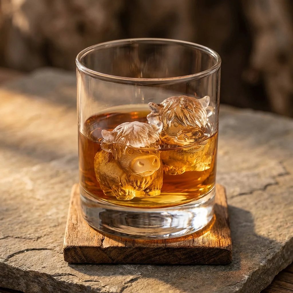 🐮 Mini Highland Cow Ice Cube Mold – Cute 3D Ice for Drinks, Parties & Gifts– UK Ready!