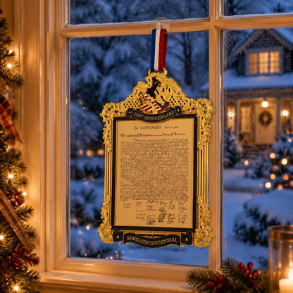 🇺🇸 Declaration of Liberty 250th Anniversary Decoration – Patriotic Christmas Keepsake Ornament & Historic Home Décor
