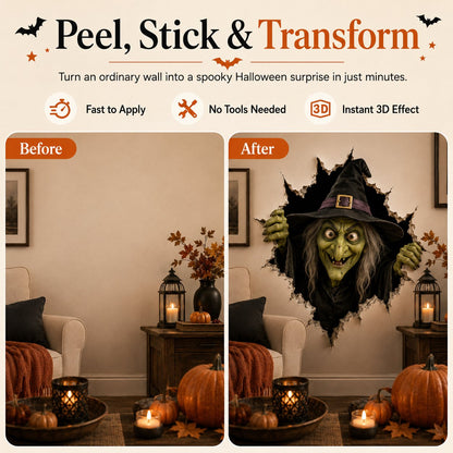 🔥Halloween Break-In 3D Wall Decals