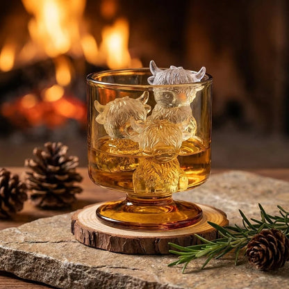 🐮 Mini Highland Cow Ice Cube Mold – Cute 3D Ice for Drinks, Parties & Gifts– UK Ready!