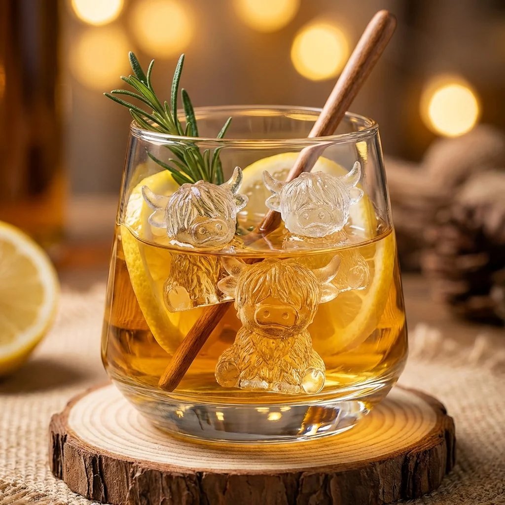 🐮 Mini Highland Cow Ice Cube Mold – Cute 3D Ice for Drinks, Parties & Gifts– UK Ready!