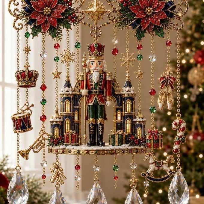 🎄 Limited-Time 49% OFF – Christmas Wind Chime with Crystal Drops🔔