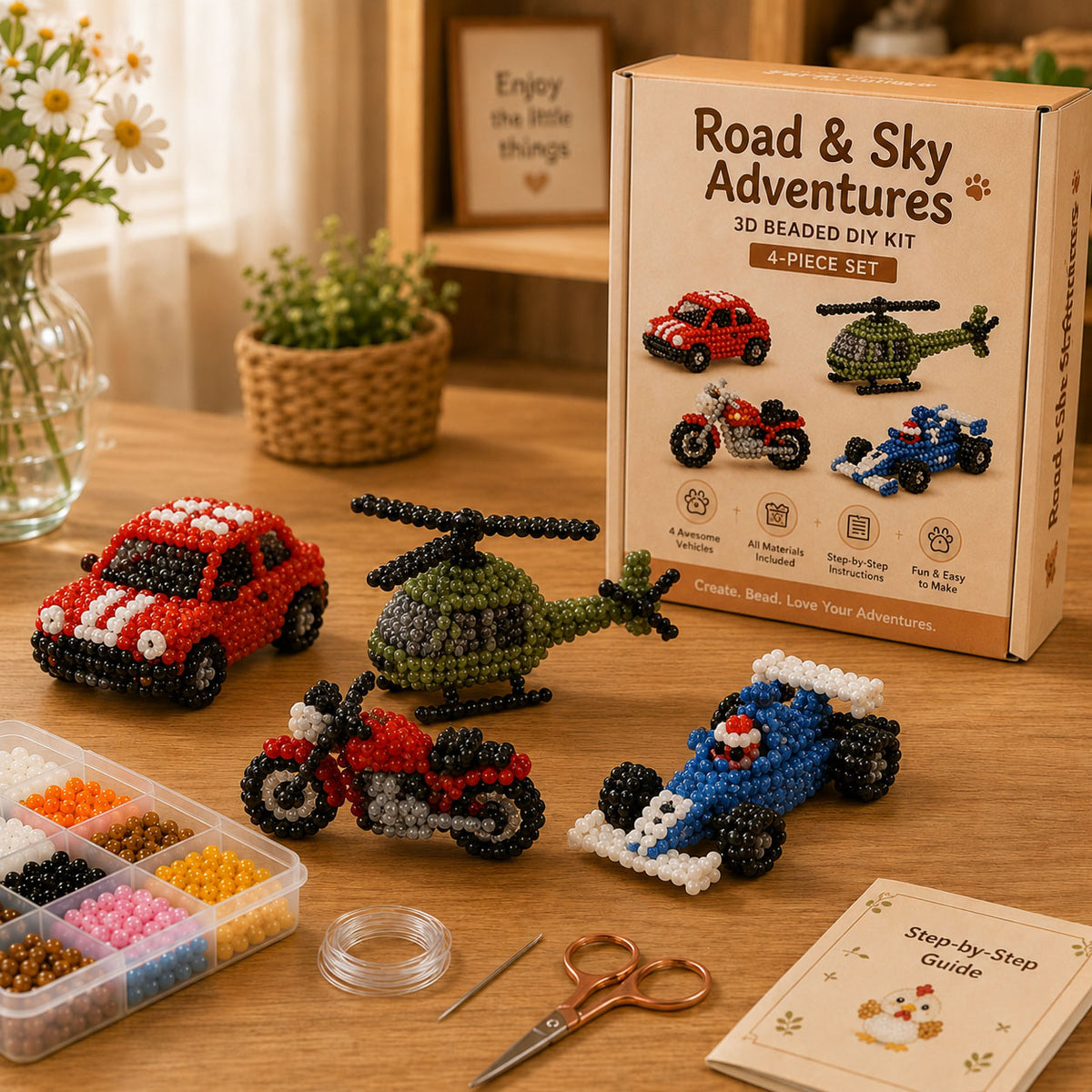 💐🧵 Mini 3D DIY Beading Kit