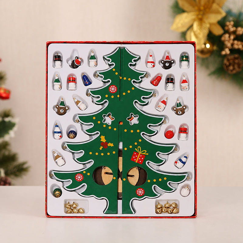 🎄 DIY Wooden Christmas Tree Ornament Set