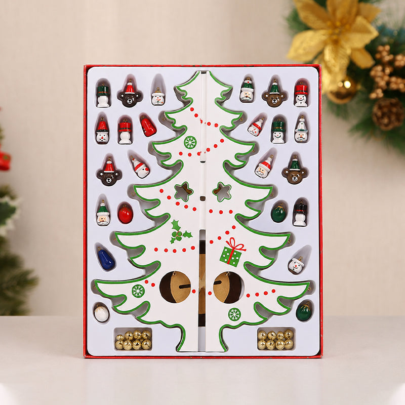 🎄 DIY Wooden Christmas Tree Ornament Set