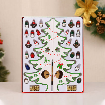 🎄 DIY Wooden Christmas Tree Ornament Set