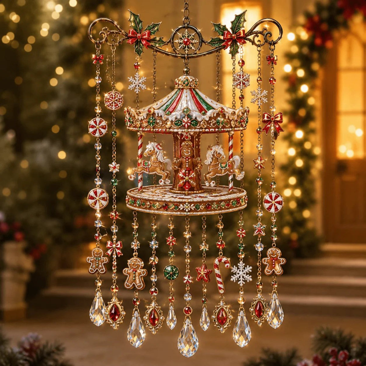 🎄 Limited-Time 49% OFF – Christmas Wind Chime with Crystal Drops🔔