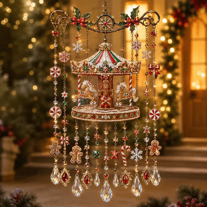 🎄 Limited-Time 49% OFF – Christmas Wind Chime with Crystal Drops🔔