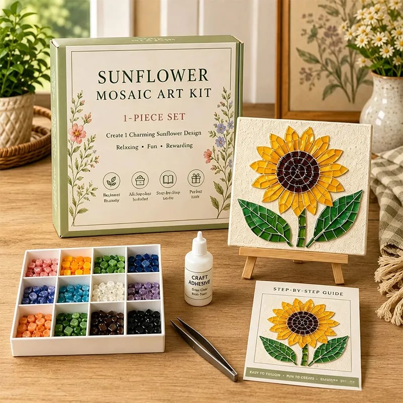 🌻🏡 Cottage Garden Mosaic Diy Kit – Create Your Own Masterpiece