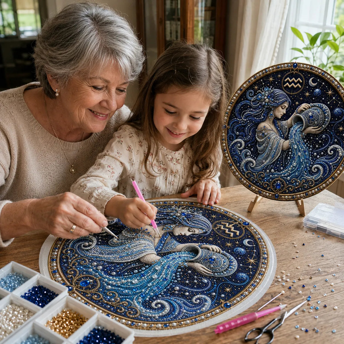 ♈💎Premium 3D Pearl 12 Zodiac Signs Art Kit 🌙