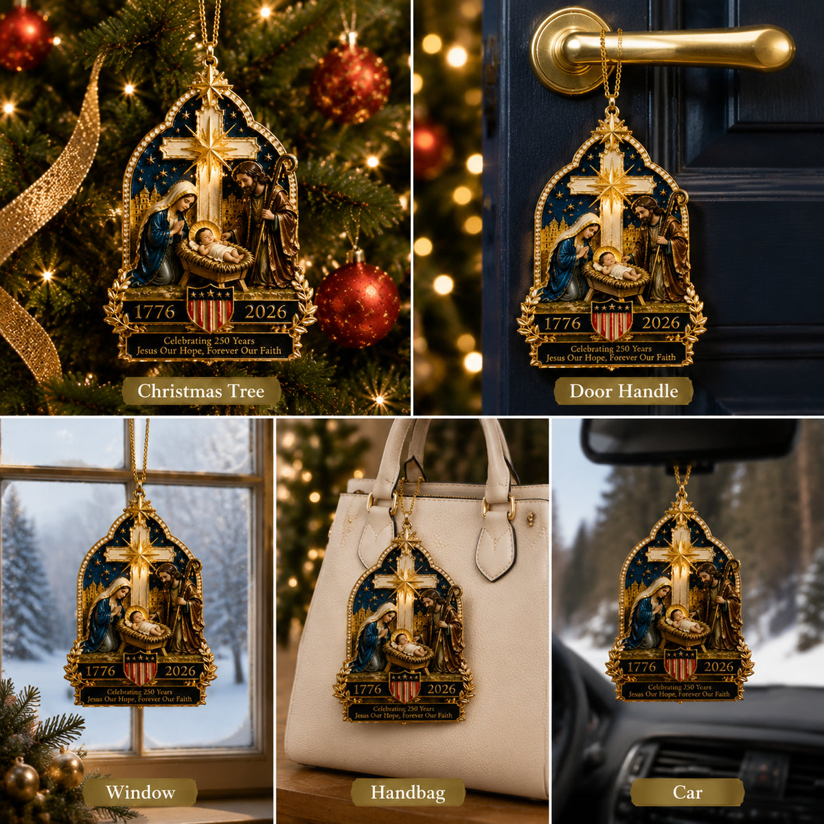 🔥Nativity scene Christmas tree ornament