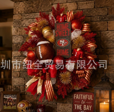 🏈 Handmade Style Football Wreath – Add Game Day Energy To Your Home