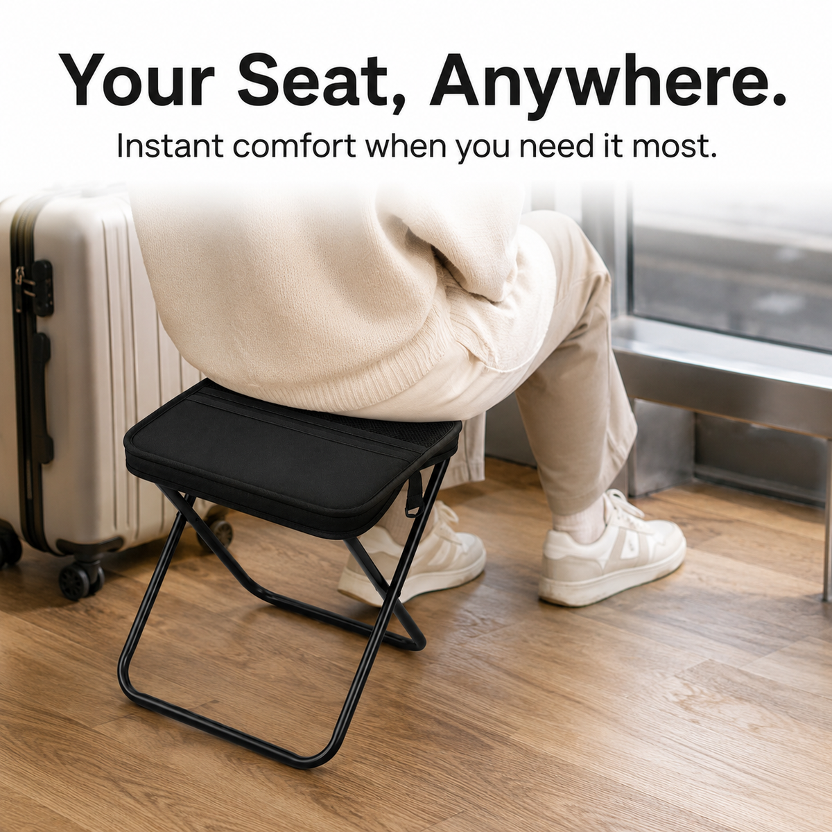 Pocket Chair👜Foldable Backpack Stool