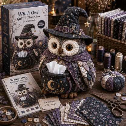 🔥Last Day 60% OFF🦉Wise Owl Quilted Tissue Box DIY Sewing Kit