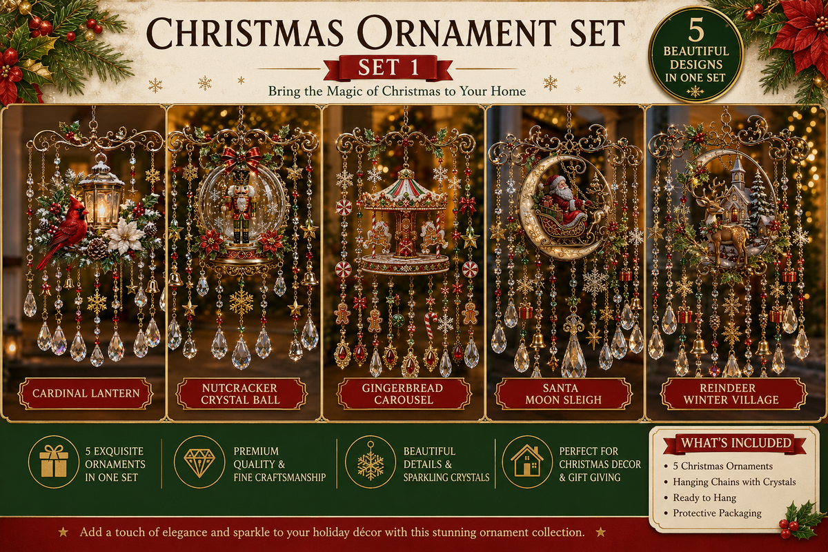 🎄 Limited-Time 49% OFF – Christmas Wind Chime with Crystal Drops🔔