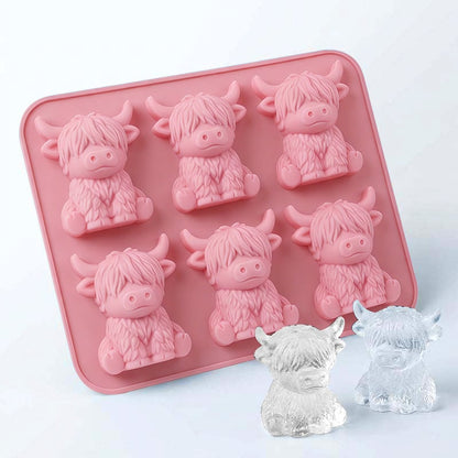 🐮 Mini Highland Cow Ice Cube Mold – Cute 3D Ice for Drinks, Parties & Gifts– UK Ready!
