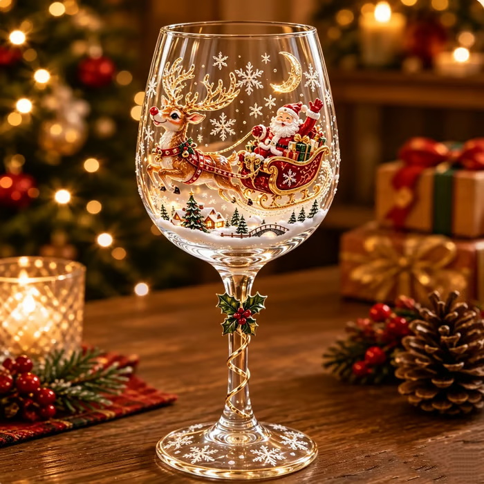 💥 LAST DAY 49% OFF🎁Christmas 3D Glass Cup Collection Gift Box Set✨