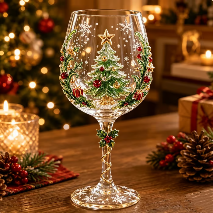 💥 LAST DAY 49% OFF🎁Christmas 3D Glass Cup Collection Gift Box Set✨