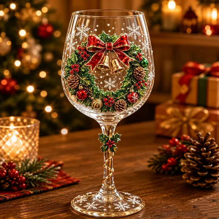 💥 LAST DAY 49% OFF🎁Christmas 3D Glass Cup Collection Gift Box Set✨