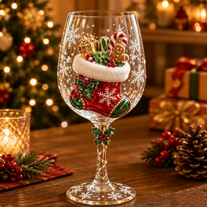 💥 LAST DAY 49% OFF🎁Christmas 3D Glass Cup Collection Gift Box Set✨