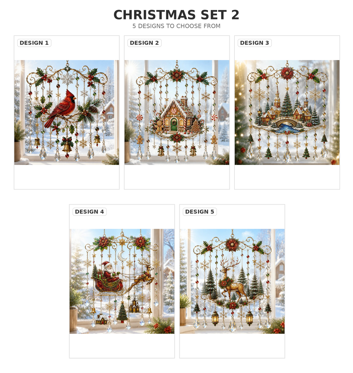🎄 Limited-Time 49% OFF – Christmas Wind Chime with Crystal Drops🔔