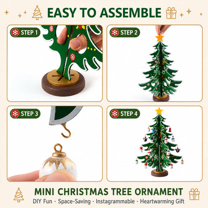 🎄 DIY Wooden Christmas Tree Ornament Set
