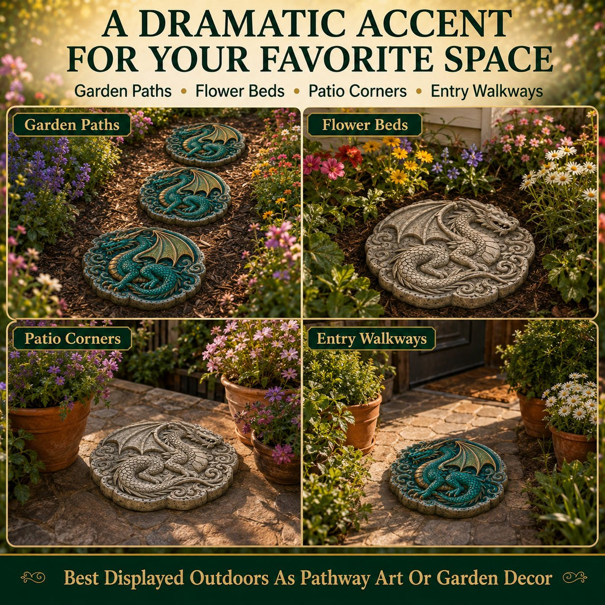 💥 LAST DAY 49% OFF - ✨Create Your Own Garden Art - Reusable Mold for Stepping Stones