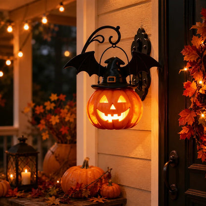 🎃Halloween Early Bird Special Sale 49% OFF🎃 Bat Hat Pumpkin Wall Lamp 🦇