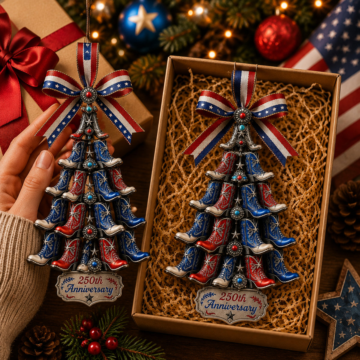 🔥LIMITED TIME 49% OFF!🔥🎄 US 250th Anniversary Christmas Ornament