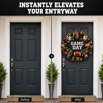🔥Limited Time🏈 Handmade Style Football Wreath – Add Game Day Energy To Your Home