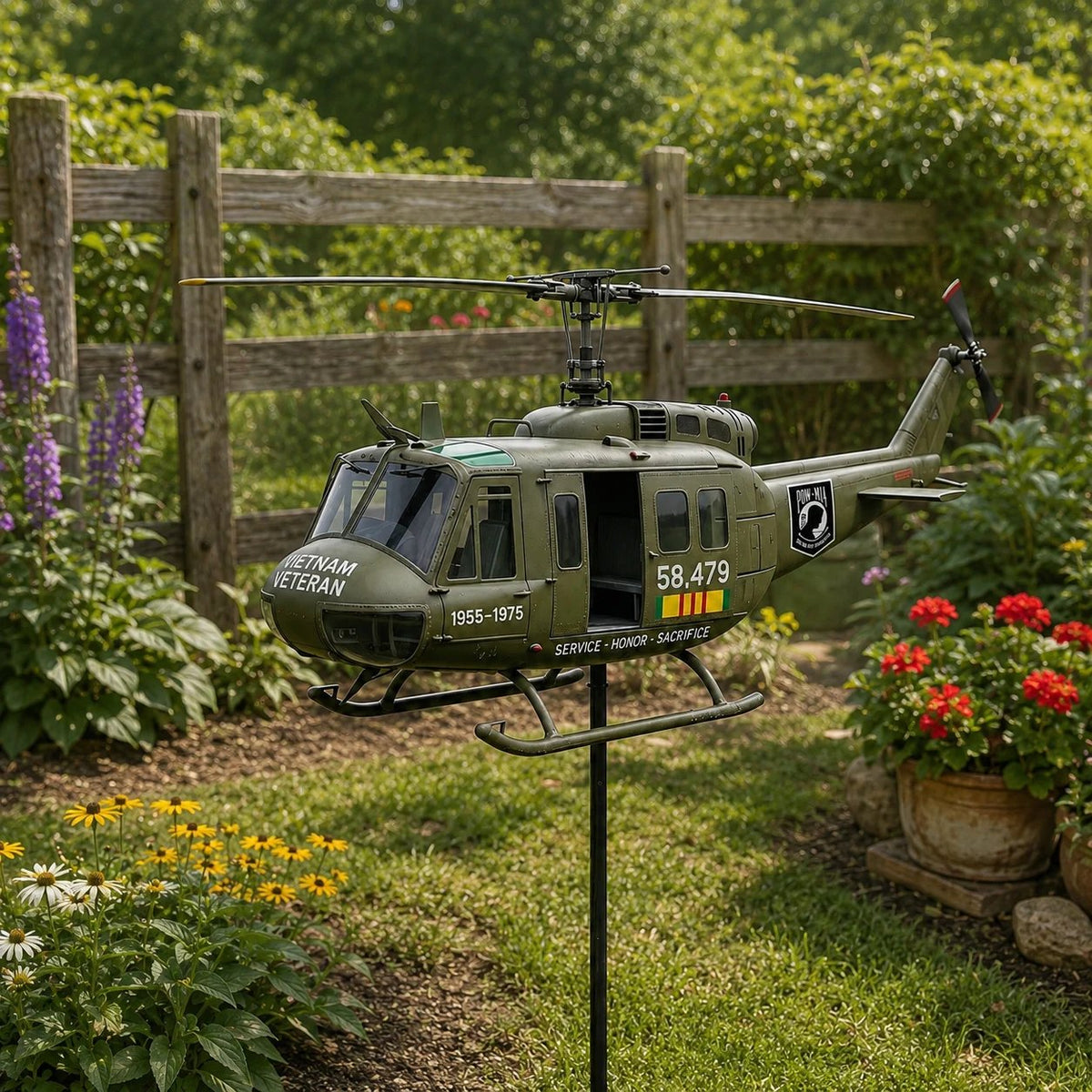 🎖️Vietnam Veteran UH-1 Helicopter Wind Spinner- ✈️Buy 2 Free Shipping Today!