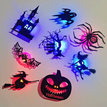 🦇Hollow Bat Night Light——Halloween Decorations Wall Stickers 3D Pumpkin Stickers