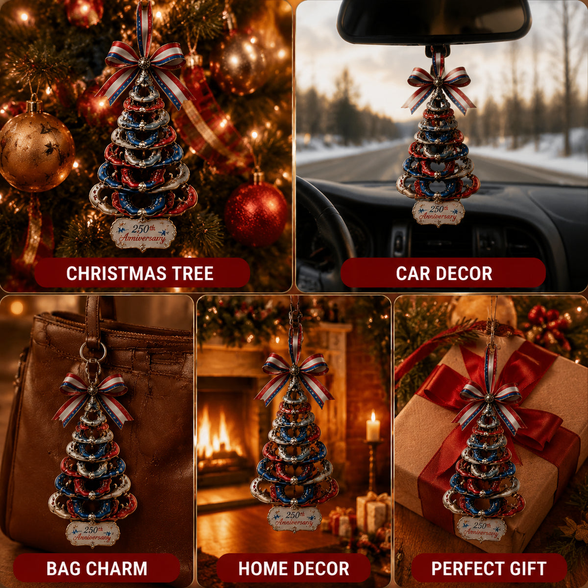 🔥LIMITED TIME 49% OFF!🔥🎄 US 250th Anniversary Christmas Ornament