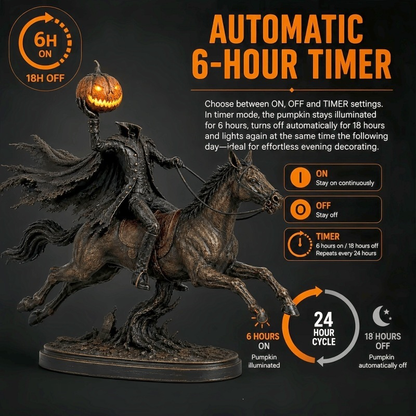 ⏰Limited Stock 60% OFF🎃🏇Midnight Chase Headless Horseman Statue