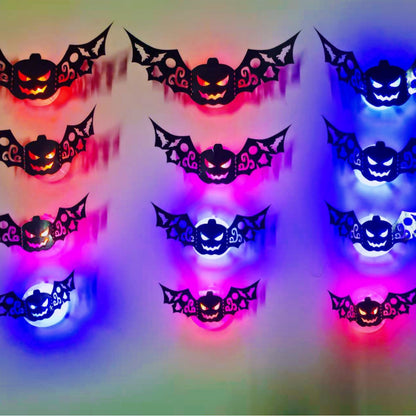 🦇Hollow Bat Night Light——Halloween Decorations Wall Stickers 3D Pumpkin Stickers