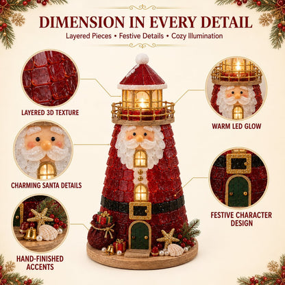 🎄 DIY Lighted Christmas Sea Glass-Style Lighthouse Kit — Create your own glowing holiday magic! ✨🕯️