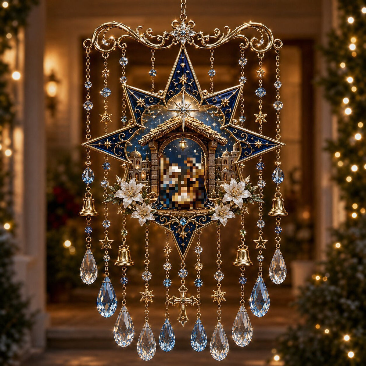 🎄 Limited-Time 49% OFF – Christmas Wind Chime with Crystal Drops🔔