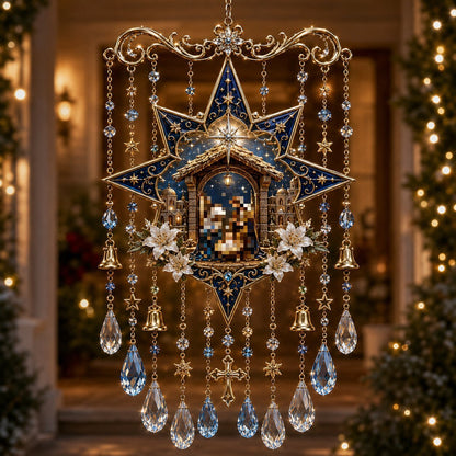 🎄 Limited-Time 49% OFF – Christmas Wind Chime with Crystal Drops🔔
