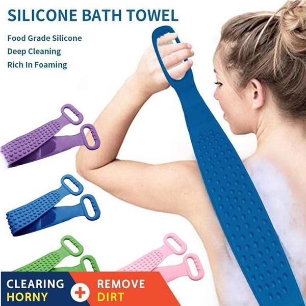 🛁Limited-Time 50% OFF💦Silicone Bath Brush Double-Sided Exfoliating Back Scrubber