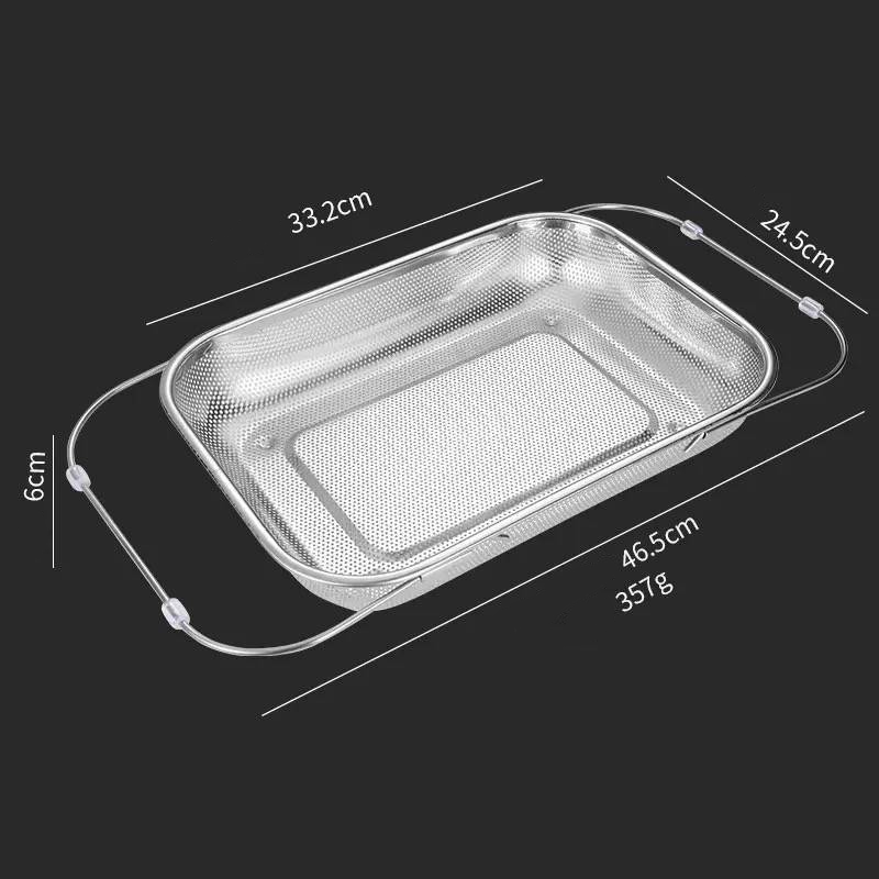 🍽️ 49% OFF NOW! 🧺 Stainless Steel Telescopic Drainer Basket