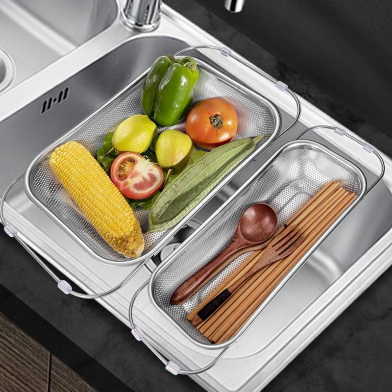 🍽️ 49% OFF NOW! 🧺 Stainless Steel Telescopic Drainer Basket