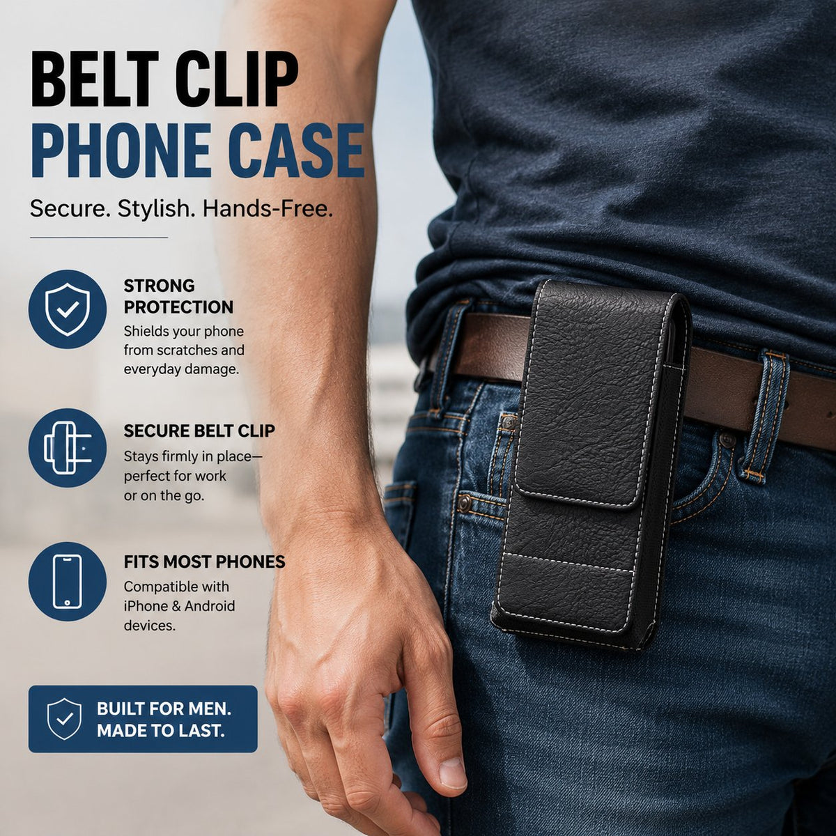 ⚡Big Discount | Waist Belt Cell Phone Pouch 📱 Multi-Pocket Leather  Card Holder