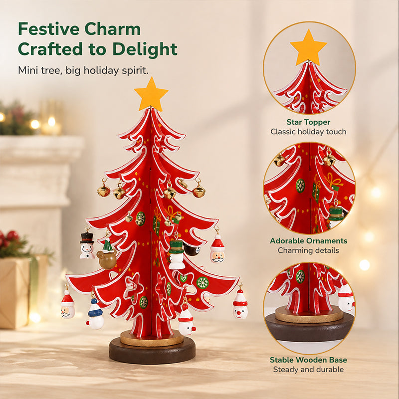 🎄 DIY Wooden Christmas Tree Ornament Set
