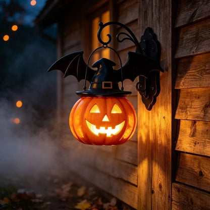 🎃Halloween Early Bird Special Sale 49% OFF🎃 Bat Hat Pumpkin Wall Lamp 🦇
