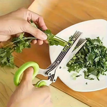 5-Blade Stainless Steel Herb & Kitchen Scissors🔥BUY 1 GET 1 FREE🎁