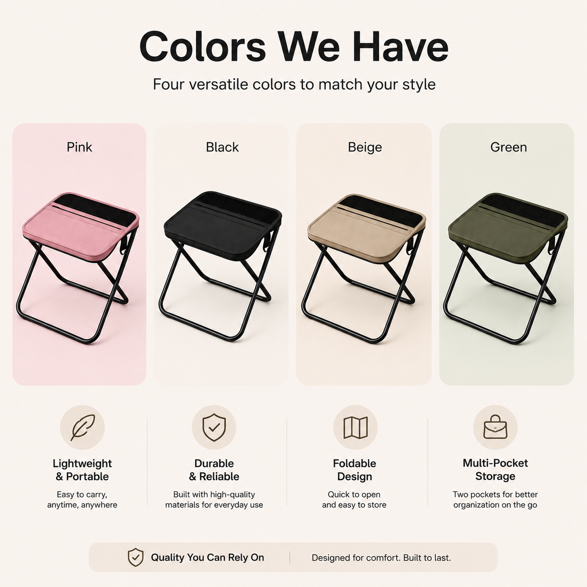 Pocket Chair👜Foldable Backpack Stool