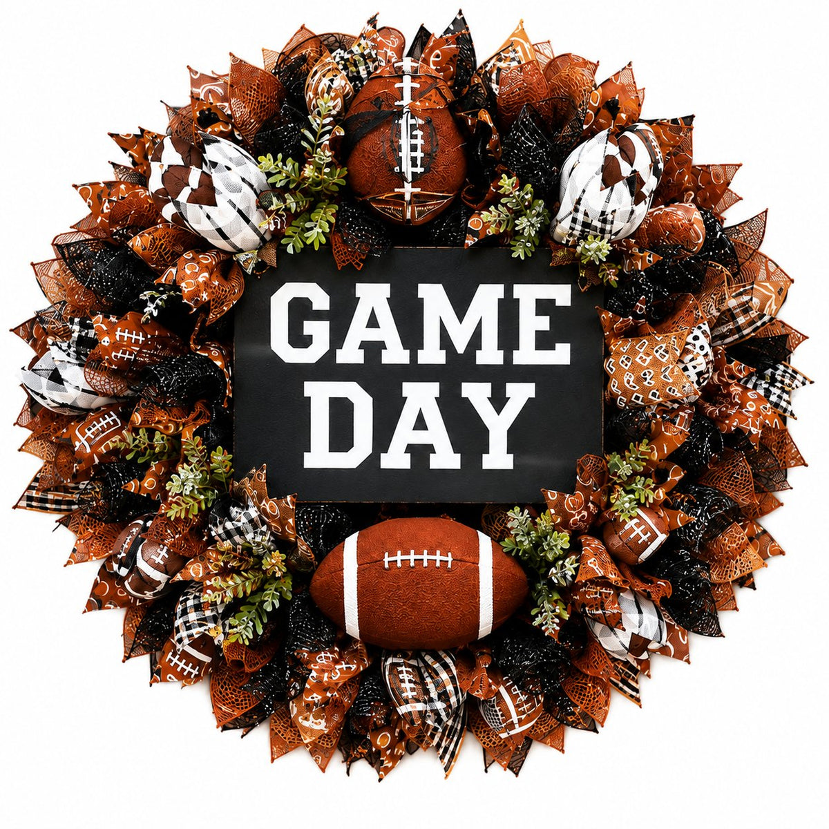 🔥Limited Time🏈 Handmade Style Football Wreath – Add Game Day Energy To Your Home