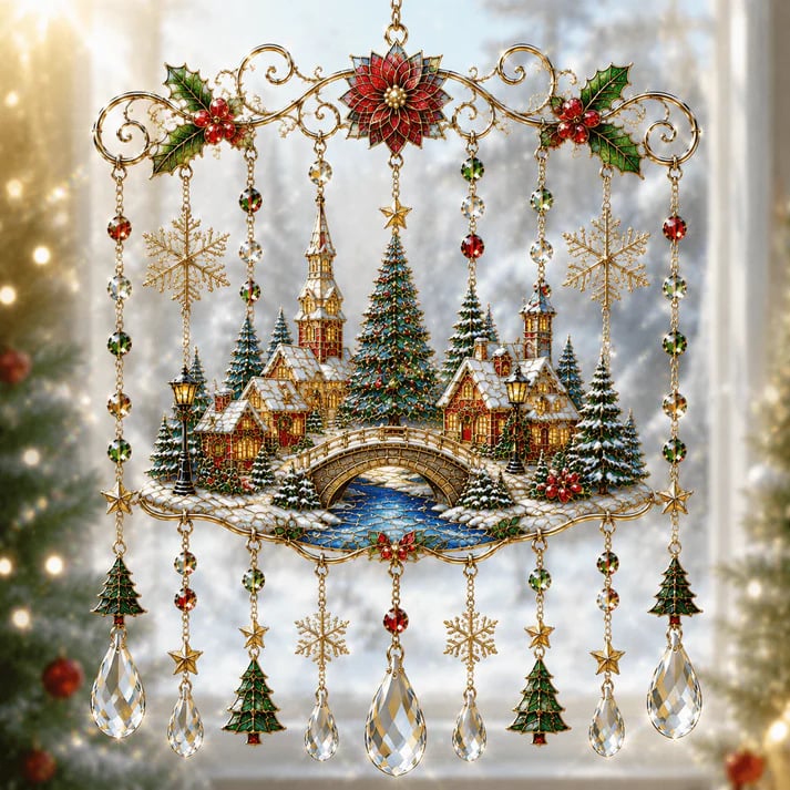 🎄 Limited-Time 49% OFF – Christmas Wind Chime with Crystal Drops🔔